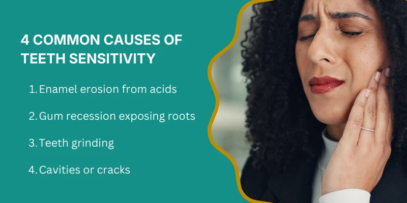 four common causes of teeth sensitivity